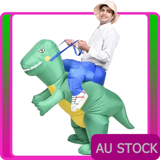 ADULT INFLATABLE DINOSAUR Ride on T-Rex Trex Rider Mens Costume Blow Up ...