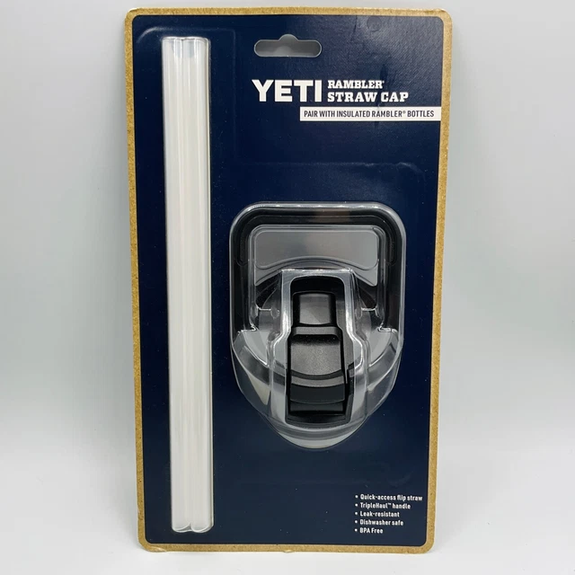 NEW GENUINE YETI Rambler Bottle Straw Cap Replacement with Two Straws