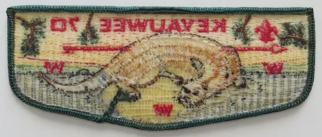 Keyauwee Lodge 70 Old North State Council NC S1 First Flap Green Bdr (E8284)
