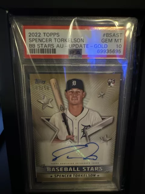 2022 Topps SPENCER TORKELSON BB Stars Auto GOLD PSA 10 GEM MINT! /50