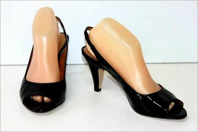 Escarpins Noirs Pointus Paco Herrero Sabrina En Velours - Talons Moyens Taille 37 - Très Bon état Occasion