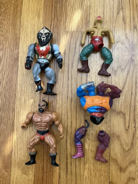 Masters of the Universe Motu vintage lot of figures for parts or repair Mattel