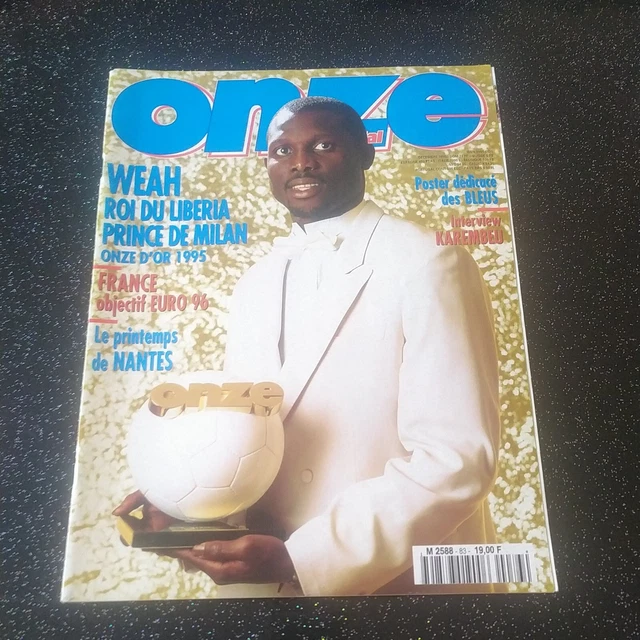 Magazine Onze Mondial – Weah George Onze D'Or 1995 – Libéria Milan AC – État TB