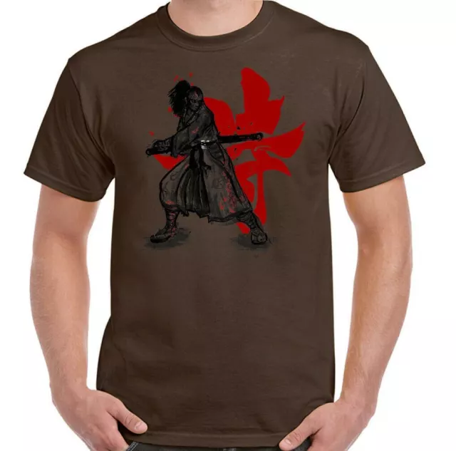 T-shirt Samurai Warrior da uomo arti marziali MMA allenamento top spada Kanta Giappone 2