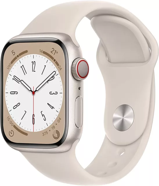 Apple Watch Series 8 GPS Cellular 41mm Smartwatch Aluminiumgehäuse Sportarmband