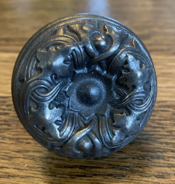 Antique Vintage Russell & Erwin Steel Door Knob C. 1894 Art Nouveau