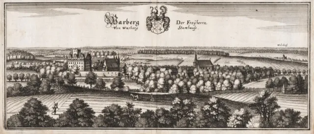 Warberg LK Helmstedt Niedersachsen Kupferstich Merian 1650