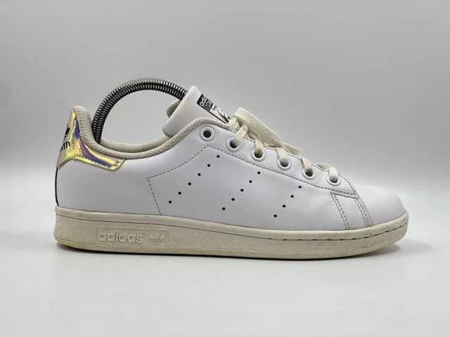 Scarpe da ginnastica Adidas Stan Smith in pelle bianca per ragazze anziane UK taglia 5