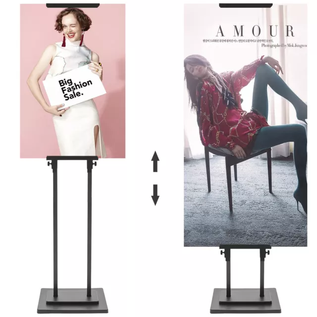 Floor Standing Sign Holder Display Adjustable 71" Double-sided Poster Stand USA