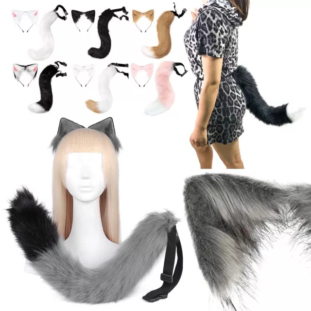 di coda di volpe Costume di Halloween Fascia per orecchie di gatto Fox Cosplay