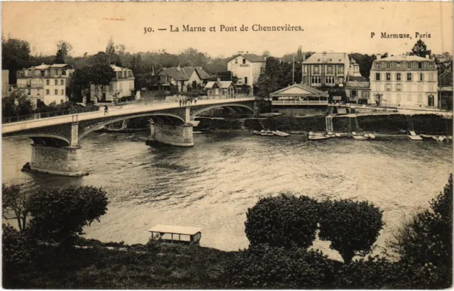 CPA AK Chennevieres La Marne et Pont de Chennevieres FRANCE (1282424)