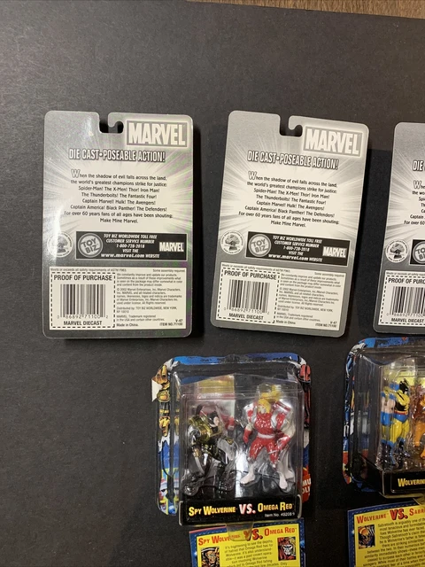 X-Men Steel Mutants & Marvel Die Cast Figure Lot Toy Biz 1994 & 2002 10