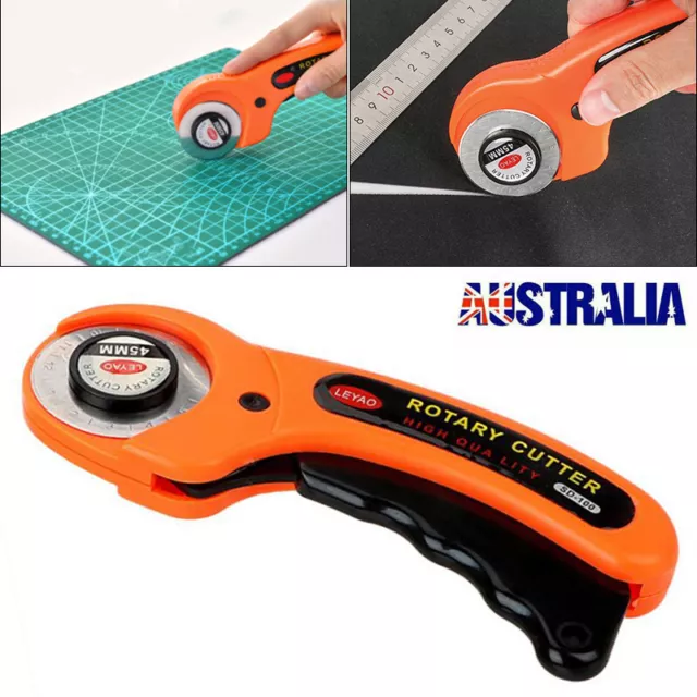 45mm Rotary Cutter Leather Fabric Cutting Tool DIY Patchwork Sewing Round Knife