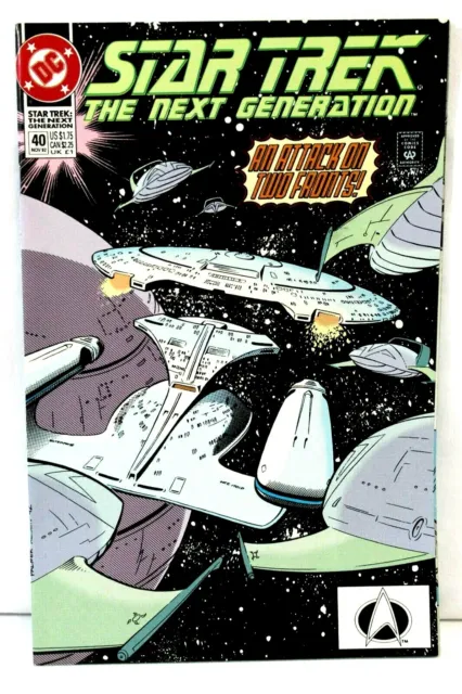 Star Trek The Next Generation #40 Attack on Two Fronts 1992 Comic DC Comics VG