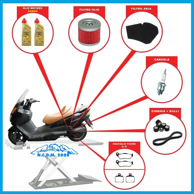SET ENTRETIEN HUILE Moteur+Transmission+Freins Suzuki Uh Burgman 125 2003 2004 EUR 93,44