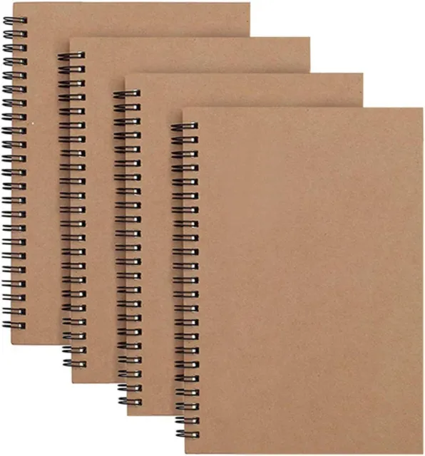 100Pcs A5 Kraft Notebooks, Blank Page Journals in Bulk, Sketchbooks Bulk