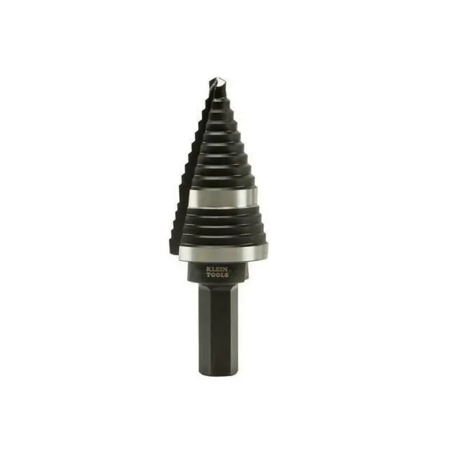 Klein Tools Ktsb11 Step Drill Bit #11 Double-Fluted 7/8 To 1-1/8-Inch