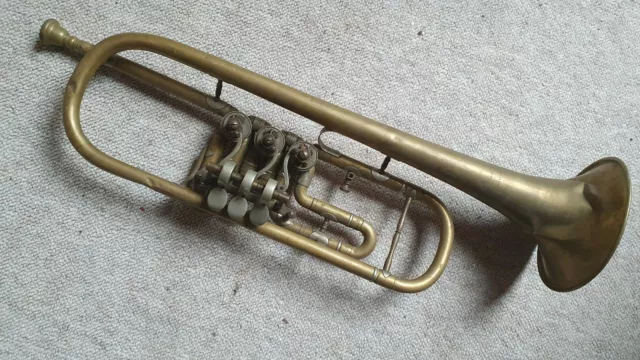 Used old rotary Bb- trumpet by "Amati Kraslice", needs  service