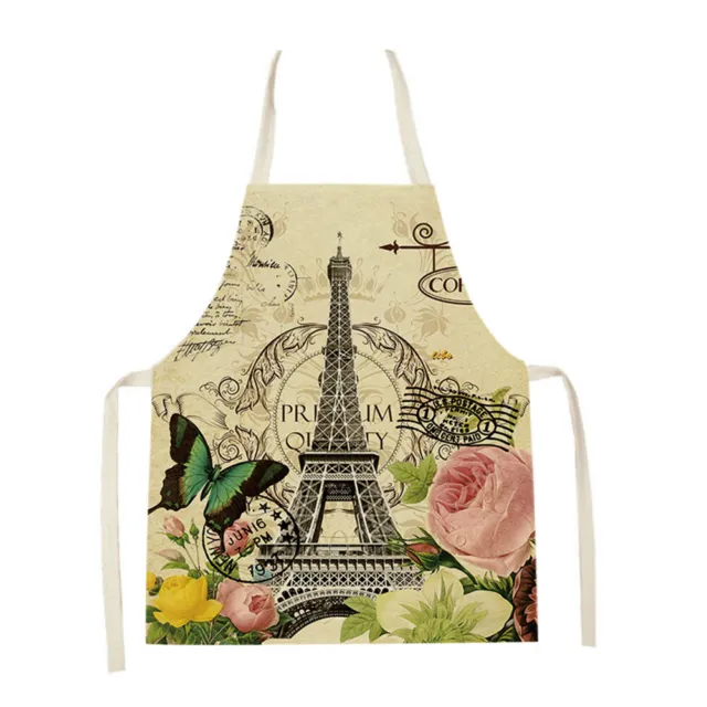 fr Eiffel Tower Linen Apron 47x38cm