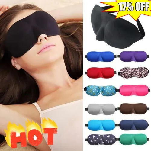 3D Travel Eye Mask Sleep Padded Shade Cover Rest Relax Sleeping Blindfold V2Z1