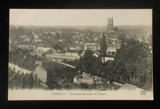 1900s Vue Generale Prise du Bel-Air Clamecy France Nièvre Co Postcard