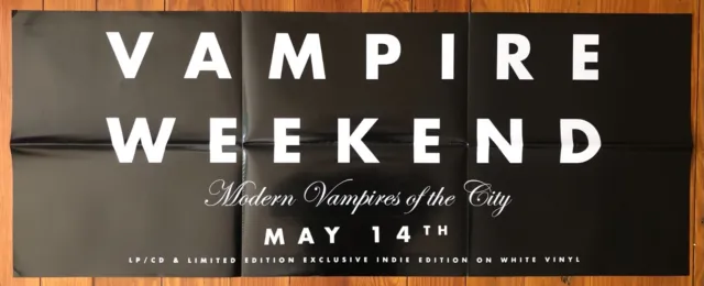 VAMPIRE WEEKEND promo poster Modern Vampires of the City x-Large 46" x 18" new