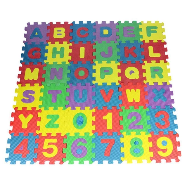 36pcs/Set Letters Numerals Puzzle Pad Kids Rug Soft Floor Play Mat Toys  #Q