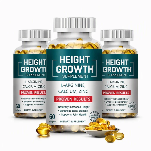 1-3PACK HEIGHT GROWTH Supplement Enhances Bone Density Supports Joint ...