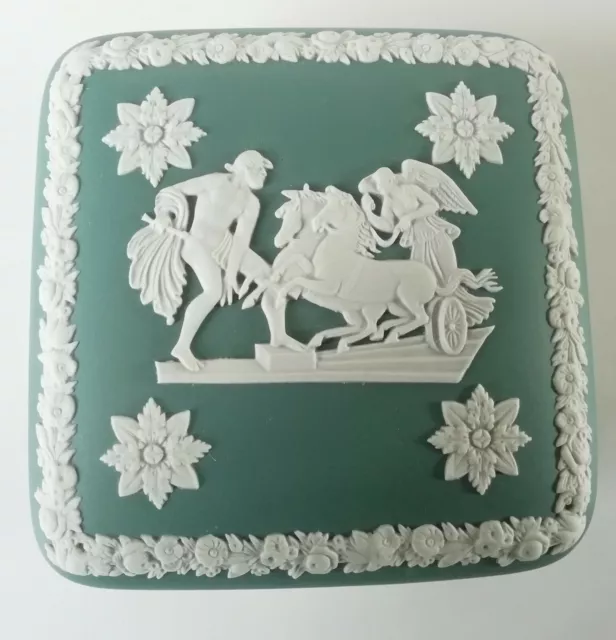 Wedgwood Bleu Sarcelle Vert - Carré Boîte à Bijoux