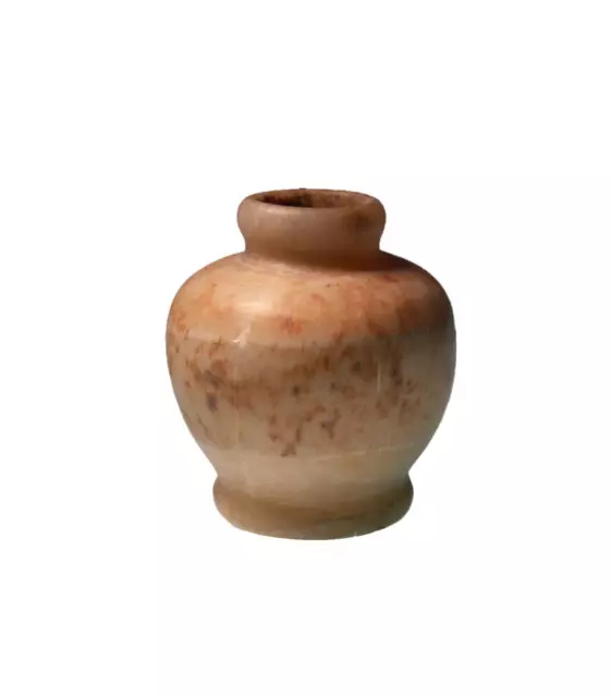 Ägyptisches Schminkgefäß, Kohlgefäß aus Alabaster, Ägypten-Sammlung