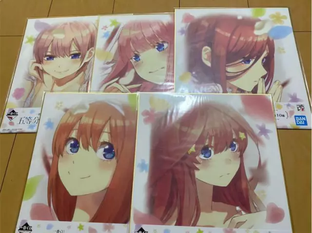 Gotoubun no hanayome movie shikishi full 5 set Quintessential