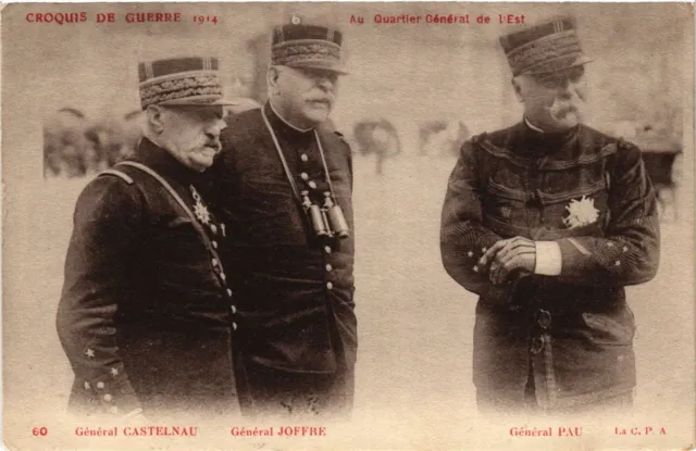 CPA MILITAIRE Général Castelnau-Général Joffre, Général Pau (317293)