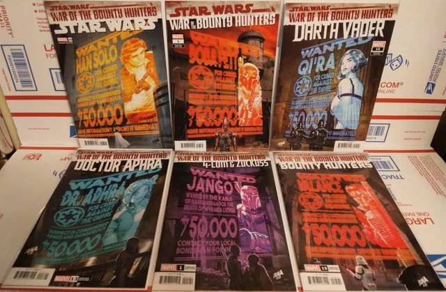 🔥 WAR OF THE BOUNTY HUNTERS NM WANTED POSTER VARIANT SET Star Wars NAKAYAMA
