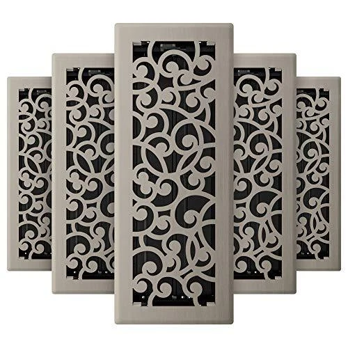 Registro de piso decorativo Imperial RG3361 Wonderland 4 x 12 pulgadas níquel cepillado...
