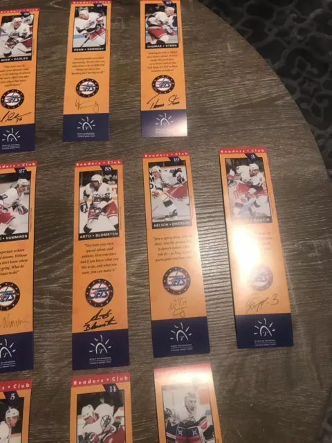 Winnipeg Jets 1993-94 Readers Club Bookmark Set 2