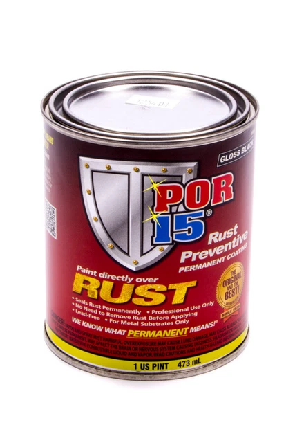 Por-15 Rust Preventive Paint Black 1 Pt Can P/N 45008