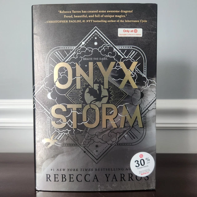 ONYX STORM TARGET Exclusive Edition By Rebecca Yarros Hardcover Gold £