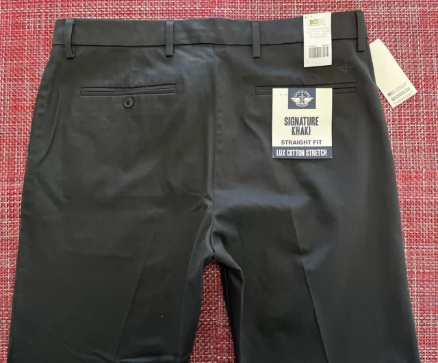 Dockers Men’s Khaki Gray Flat Straight Flex Fit Chino Dress Pants 36x30 NWT!!!