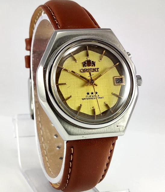 Montre Vintage Suisse Vanroy - Remontage Manuel - Cadran Doré Rayé - Années 60 - Neuf Avec étiquettes