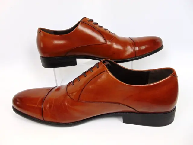 KENNETH COLE NEW York Chief Council Brown Leather Oxfords Dress Shoes ...