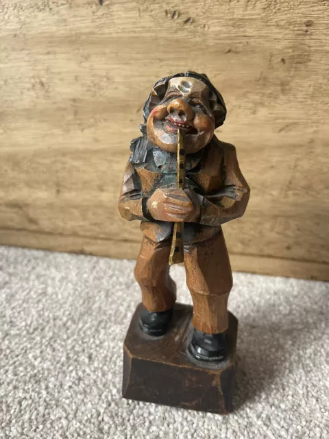 vintage/antique black forest figure hand carved