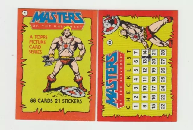 1984 Topps Masters of the Universe Trading Card Complete Set 1-88 & 21 Stickers