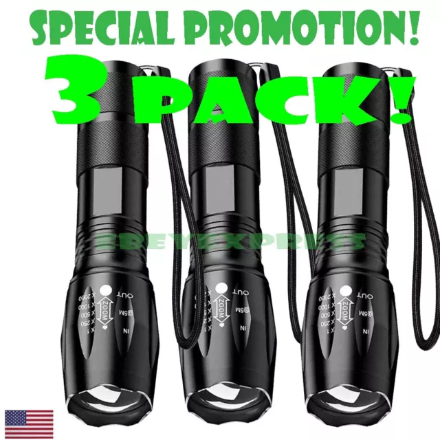 Super-Bright LED Tactical Military LED Flashlight Torch 5 Modes Zoomable Super-Bright LED Tactical Military LED Flashlight Torch 5 Modes Zoomable