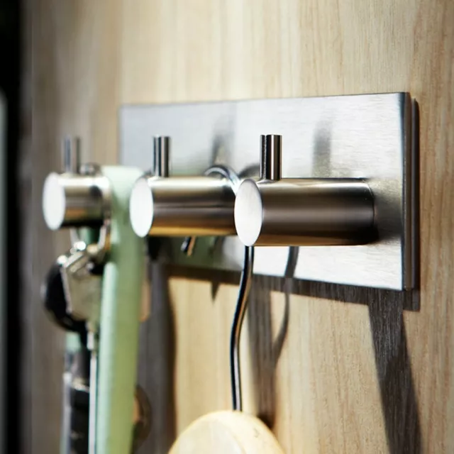 ZOIC Self Adhesive Wall Hooks Hanger Holders Rack Key Coat Robe Bathroom Door 3