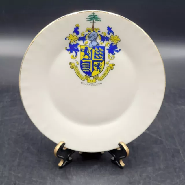 Vintage W.H.Goss Porcelain Bournemouth Pulchritudo Et Salubritas Plate