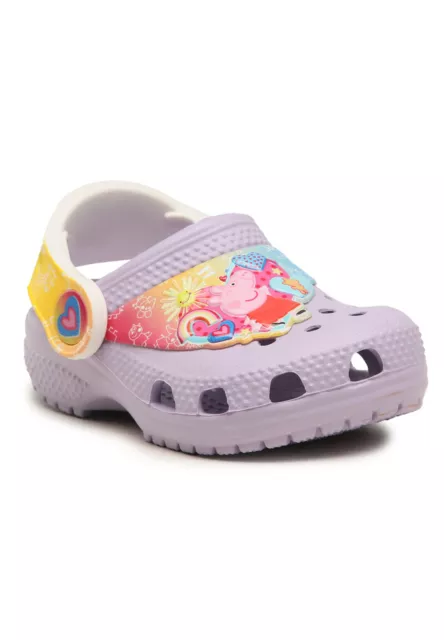 Crocs Infantil Fun Lab Peppa Pig Obstruir T Sandalia Zapatos 207915 Púrpura