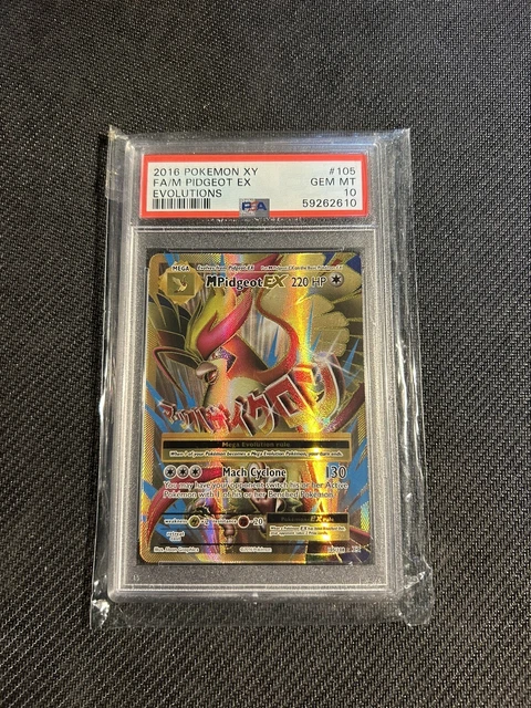 PSA 10 2016 XY Evolutions M Pidgeot EX FA 105/108 HOLO Pokemon Card
