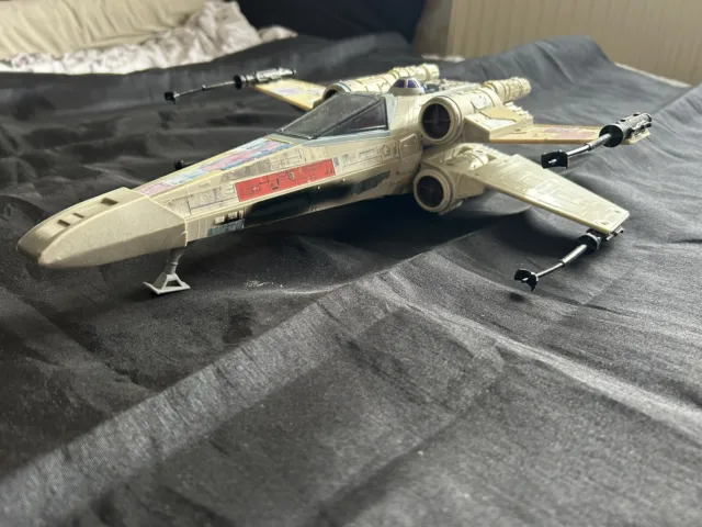 Vintage Star Wars Battle Damage X-Wing Fighter Includes Original Canopy And Guns