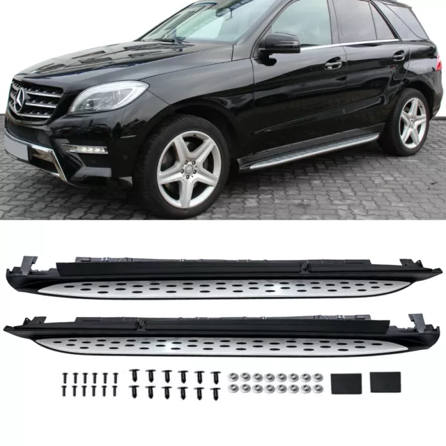 Trittbretter Einstiegsleisten Schweller Aluminium + ABE für Mercedes ML W166