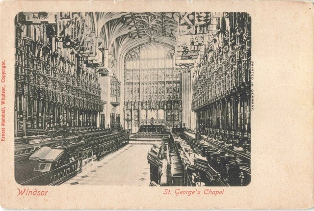 WINDSOR CASTLE ENGLAND UK, St George's Chapel, Antique Postcard $9.99 ...